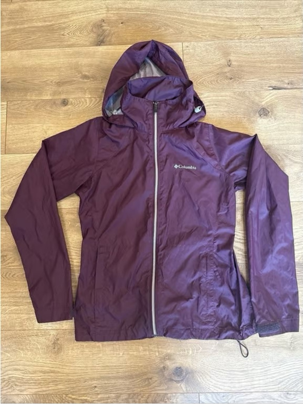 Columbia Women's Hooded Rain Jacket - Plum